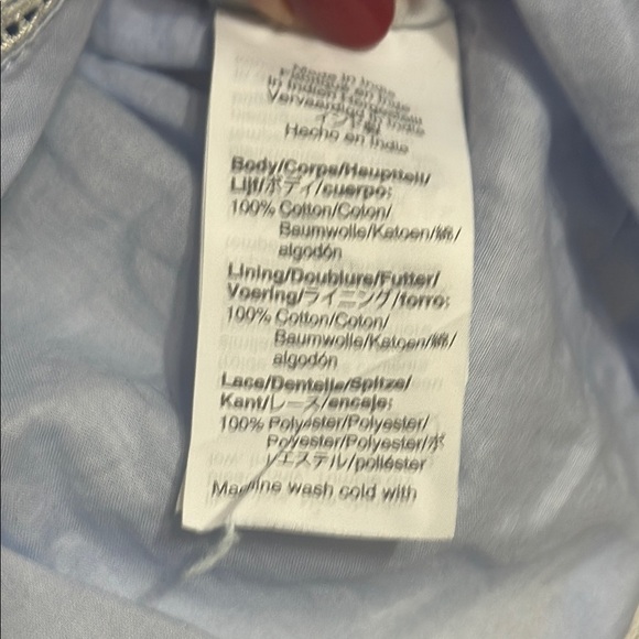 J. Crew Blue and White Puff Sleeve Peplum Blouse - Picture 3 of 6